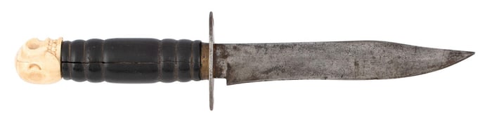 American Skull-Handled Bowie Knife, Last Quarter 19th Century