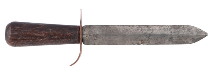 19th Century American Fixed Spear Point Bowie Knife
