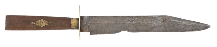An English Sheffield William IV Period Engraved Blade Bowie Knife