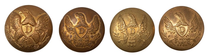 Lot of Four Horstmann & Sons Pre Civil-War Dragoon Coat Buttons