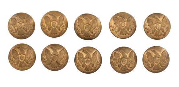 Lot of Civil War Era Steele & Johnson US Cavalry Officer's Great Coat Buttons