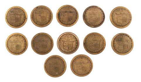 Lot of Scovill Civil War-Era New York State Buttons