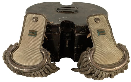 Captain Epaulettes In The original Tin Storage Box