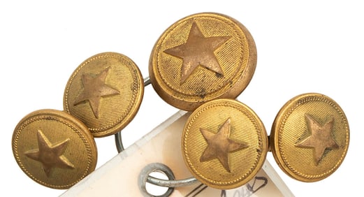 A Grouping of Civil War Era Texas Star Scoville Buttons