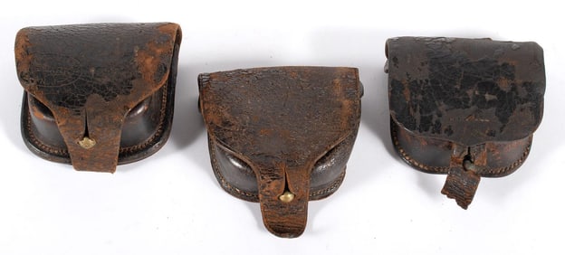 Lot of 3 Percussion Cap Boxes Circa 1860s