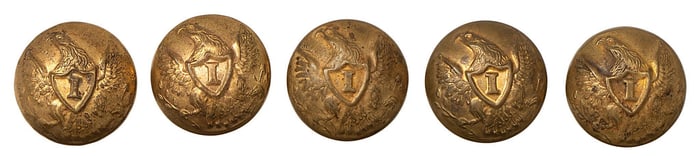 US Infantry Officer Cuff Buttons