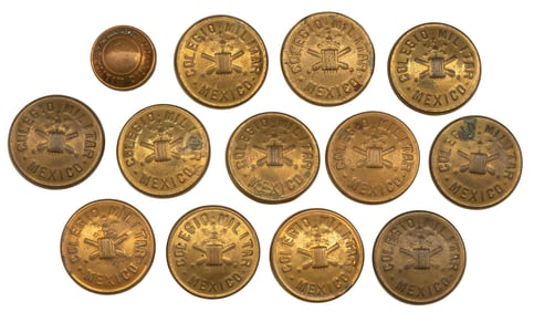 Mexican Military Academy Buttons