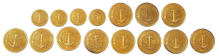 French Royal Corps of Naval Engineers Buttons