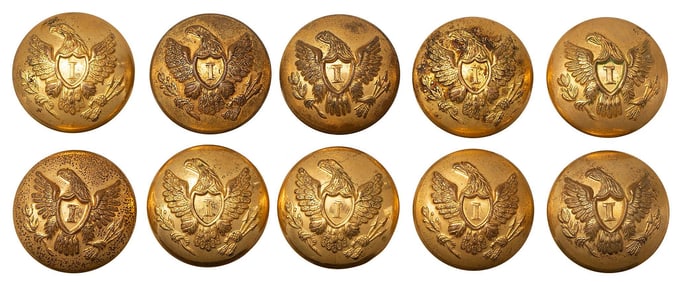 D. Evans & Co. Indian Wars Period Coat-Size Infantry Officer Buttons