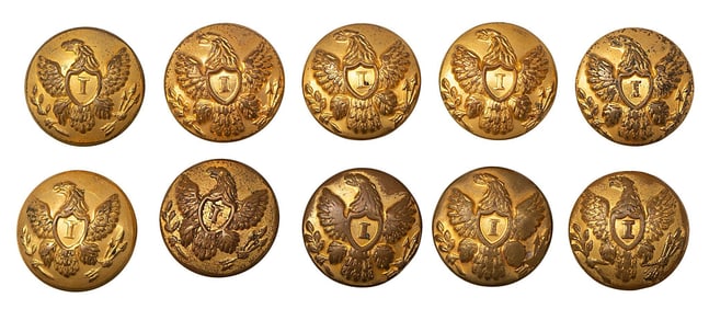 D. Evans & Co. Indian Wars Period Cuff-Size Infantry Officer Buttons