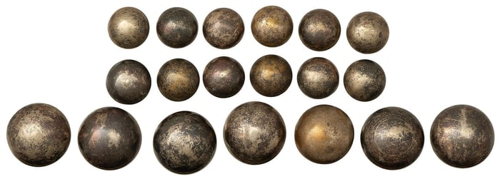 Half Round Silver Plated Buttons