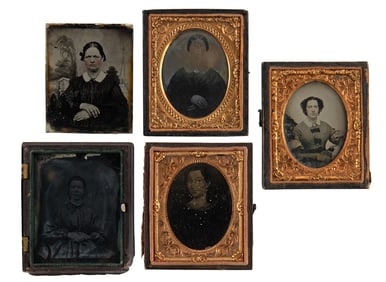 Five 19th Century Cased Images of Women