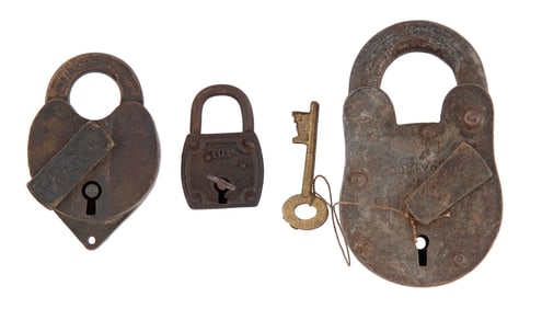 Lot of Three Antique Locks