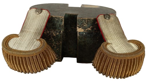 French Military Epaulettes In The original Storage Box