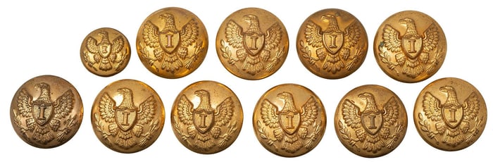 US Infantry Officer Coat and Cuff Buttons