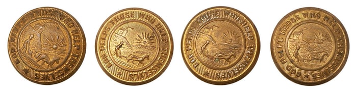 Indian Wars Era "God Helps Those" Indian Service Buttons