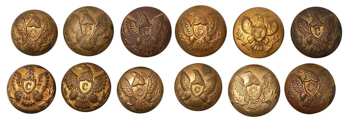 US Infantry Officer's Cuff Buttons