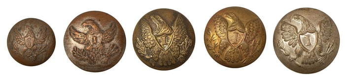 Early US Infantry Officer's Buttons