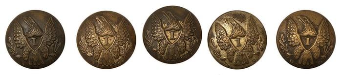 Early US Infantry Officer's Buttons