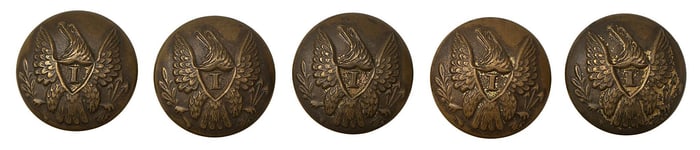 Early US Infantry Officer's Buttons