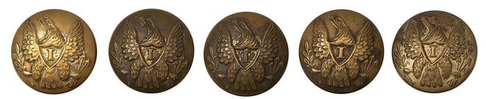 Early US Infantry Officer's Buttons