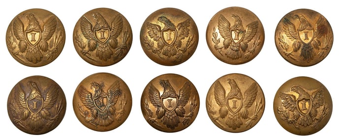 American Infantry Officer Buttons