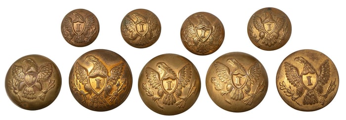 American Infantry Officer Buttons