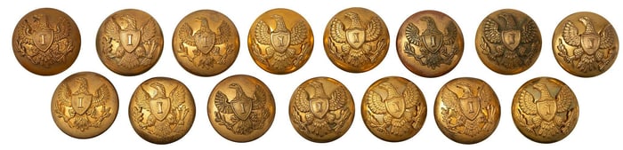 American Infantry Officer Buttons
