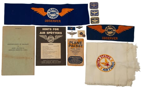 Lot of US WWII AWS Memorabilia