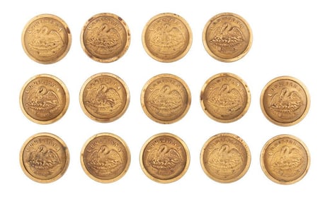 Post-Civil War Louisiana State Buttons