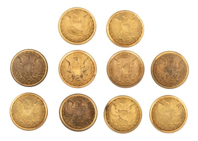 Civil War-Era Coat Size R&W Robinson US General Staff Buttons