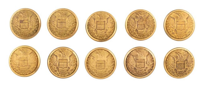 Civil War-Era Coat Size R&W Robinson US General Staff Buttons