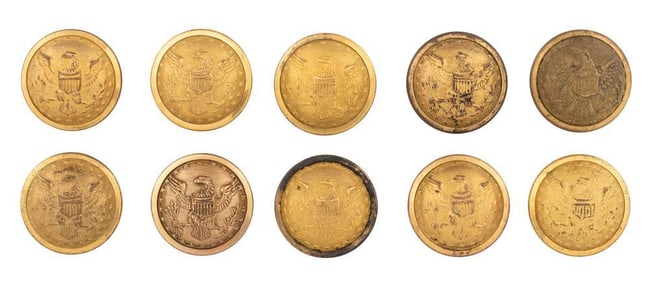 Pre-Civil War Coat Size Scovill US General Staff Buttons
