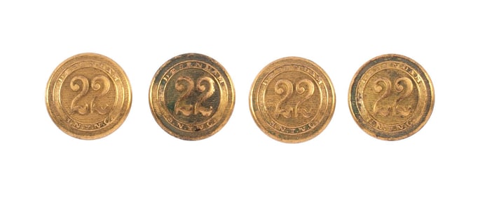 New York 22nd Regiment Uniform Buttons