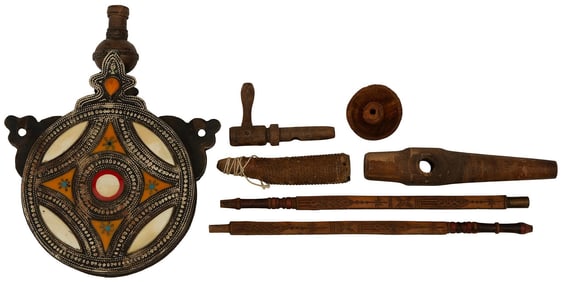 Early Brass Canteen with Ephemera