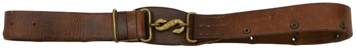 WW1 Canadian CEF Leather Belt & Snake Buckle With Additional Fittings Lot of 2