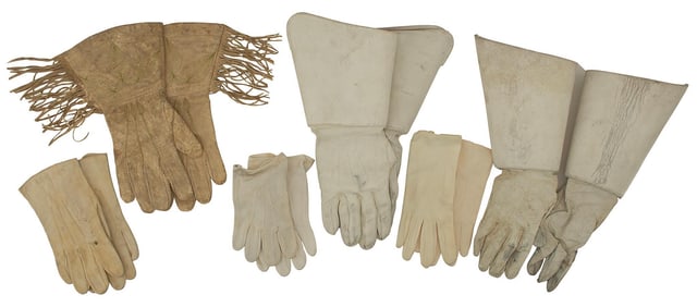 Lot of Leather Gloves and Gauntlets