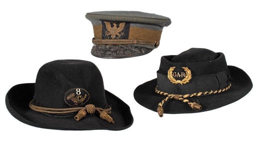 Lot of Veterans Caps for 19th Century Wars