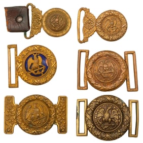 Lot of 19th Century US Navy Belt Buckles