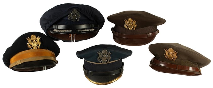 Lot of US Officer's Caps