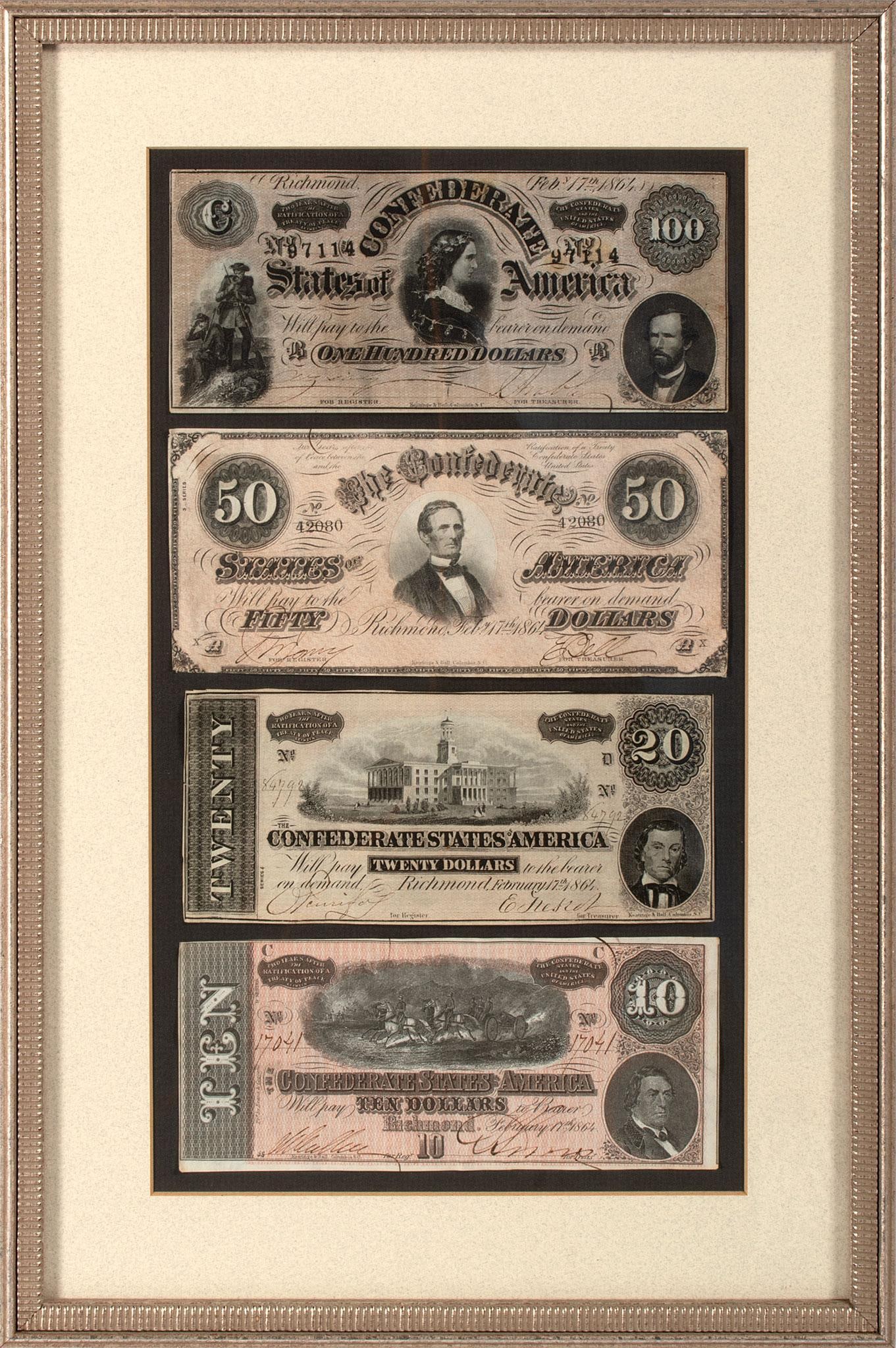 Confederate States of American Paper Currency Bills (1 of 1)