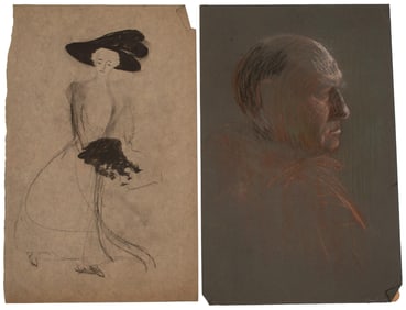 A Grouping of Portrait Studies from Cincinnati Art Academy