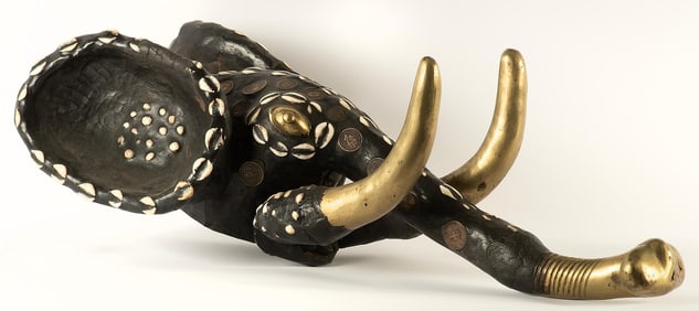 A South African Elephant Head Sculpture