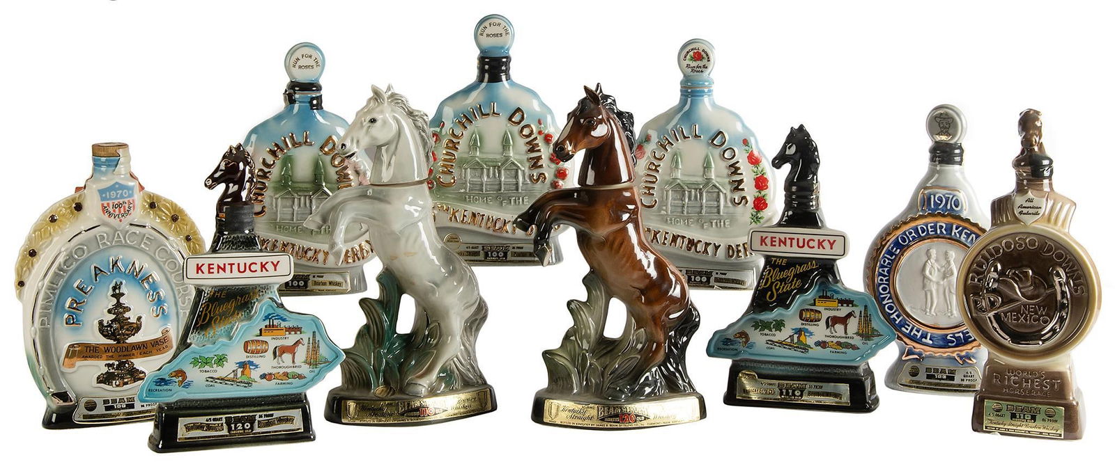 Vintage Jim Beam Kentucky Equestrian Related Porcelain Decanters (1 of 2)