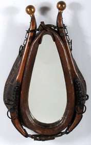 Antique Western Themed Horse Collar Mirror