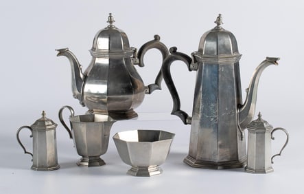 A Gorham Pewter Tea Service