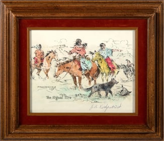 James A “Kirk?? Kirkpatrick Signed and Colored Print
