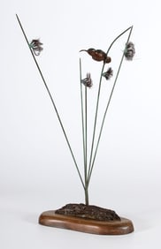 Bronze Hummingbird Sculpture by Denis Mathews