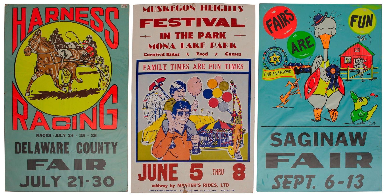 A Group of Vintage American Carnival & Fair Posters (1 of 4)