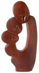 African Stone Carved Shona Figural Art Sculpture